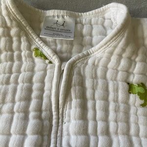 2 Piece Lot Aden & Anais Quilted Sleep Sack M with Light Cotton Summer Swaddler